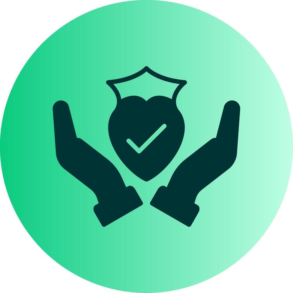 Trust Dual Tone Gradient Circle Icon vector