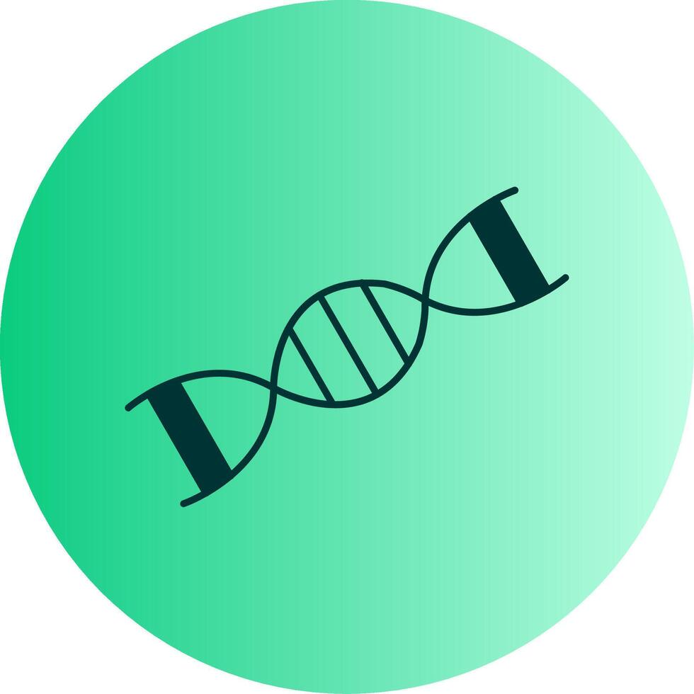 Dna Dual Tone Gradient Circle Icon vector