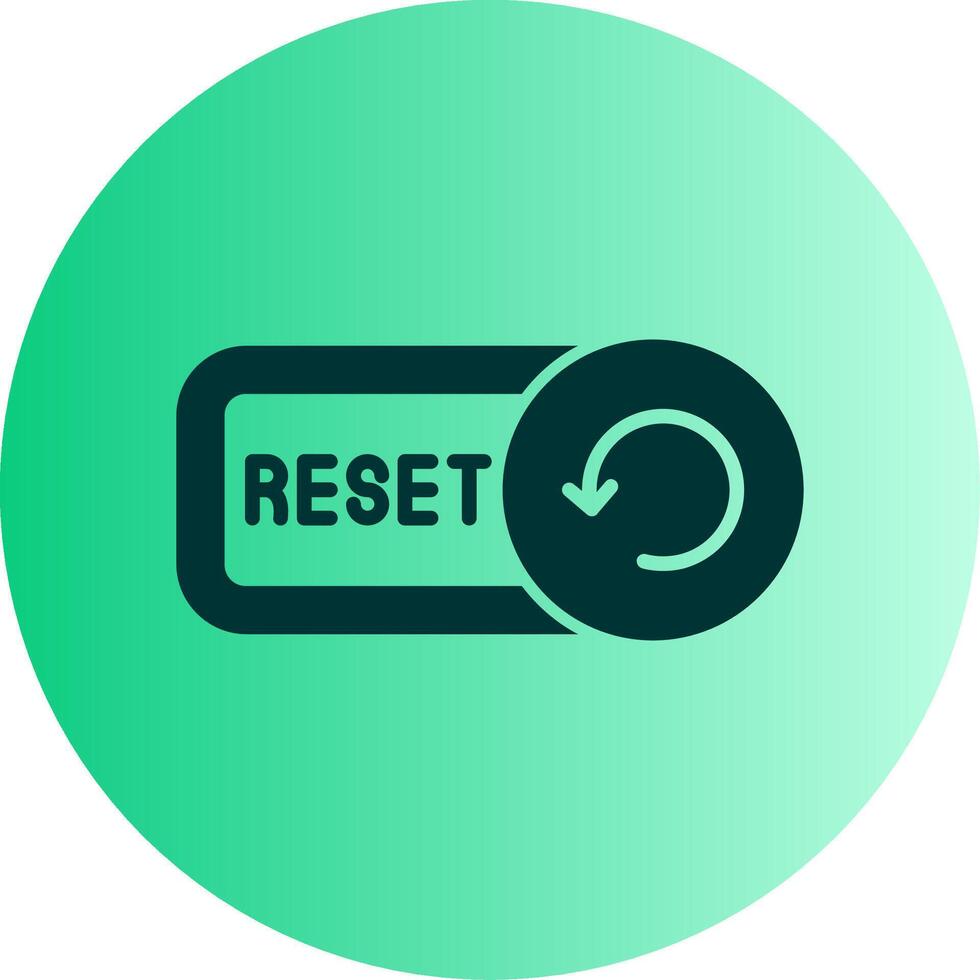 Reset Dual Tone Gradient Circle Icon vector