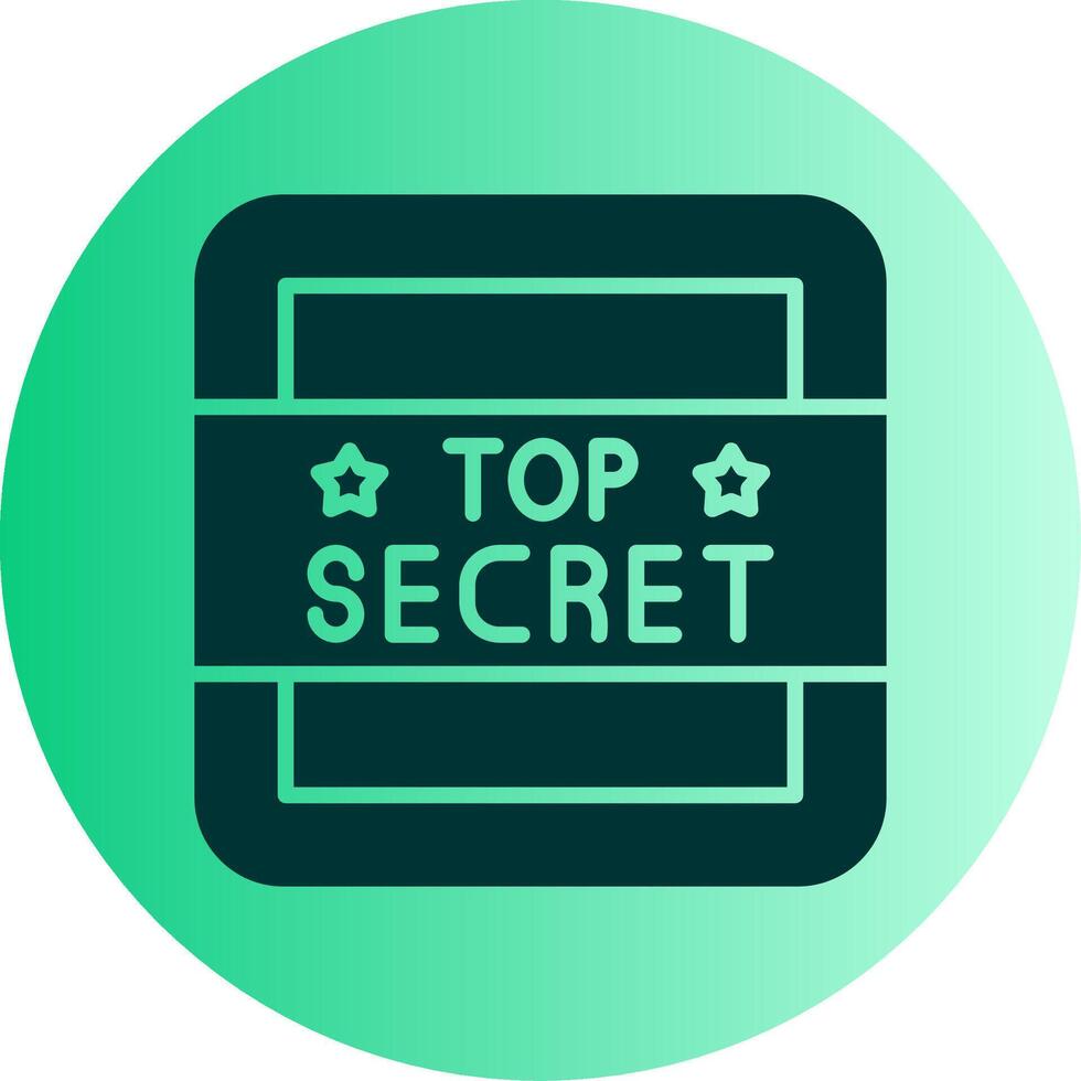 Top Secret Dual Tone Gradient Circle Icon vector
