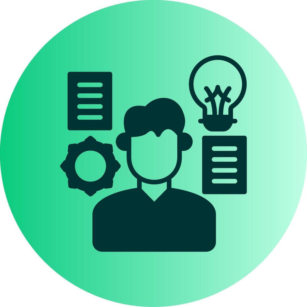 Skills Dual Tone Gradient Circle Icon vector