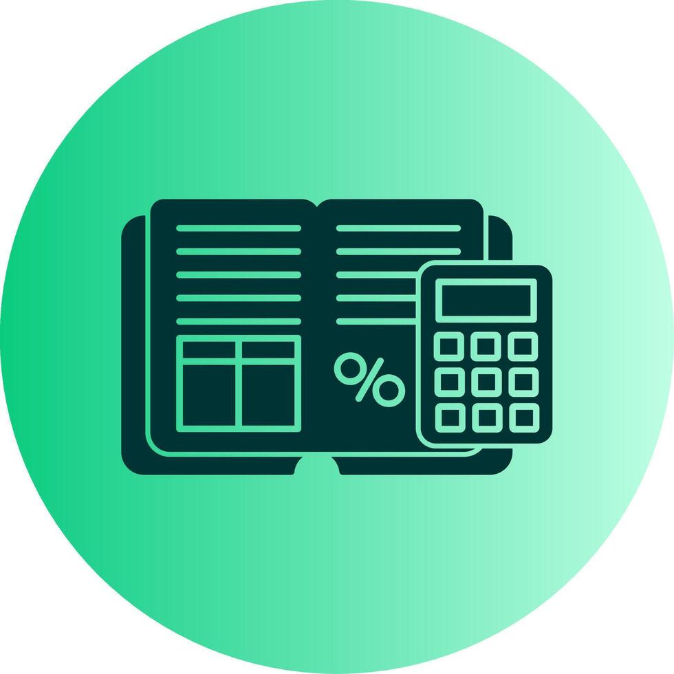 Profit Division Dual Tone Gradient Circle Icon vector