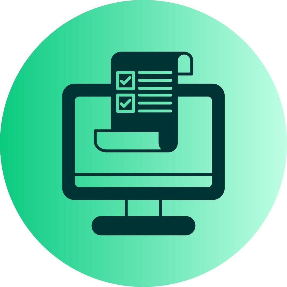 Brief Dual Tone Gradient Circle Icon vector