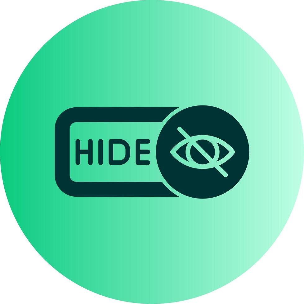Hide Dual Tone Gradient Circle Icon vector