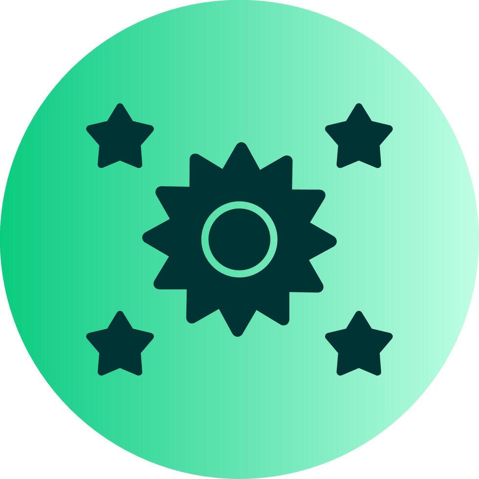 Star Dual Tone Gradient Circle Icon vector