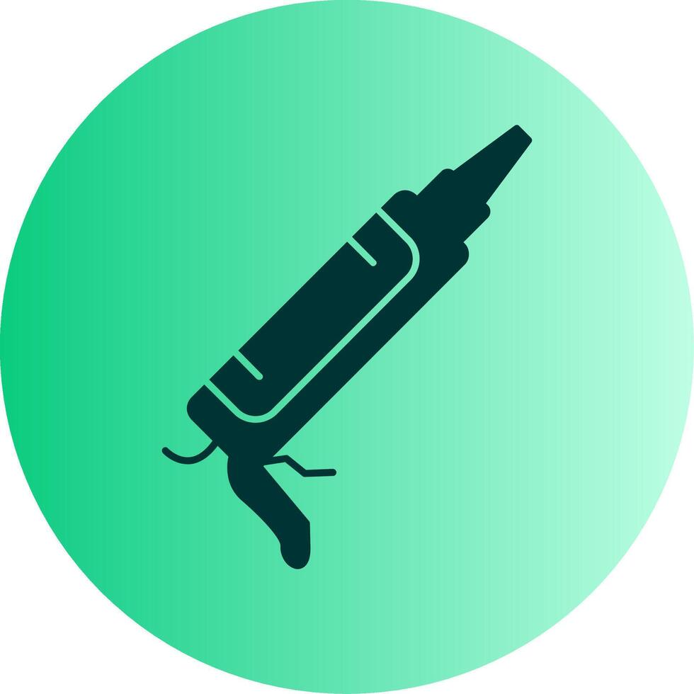 Sealant Gun Dual Tone Gradient Circle Icon vector