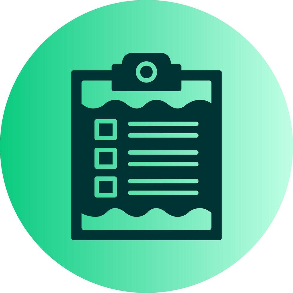 Clipboard Dual Tone Gradient Circle Icon vector