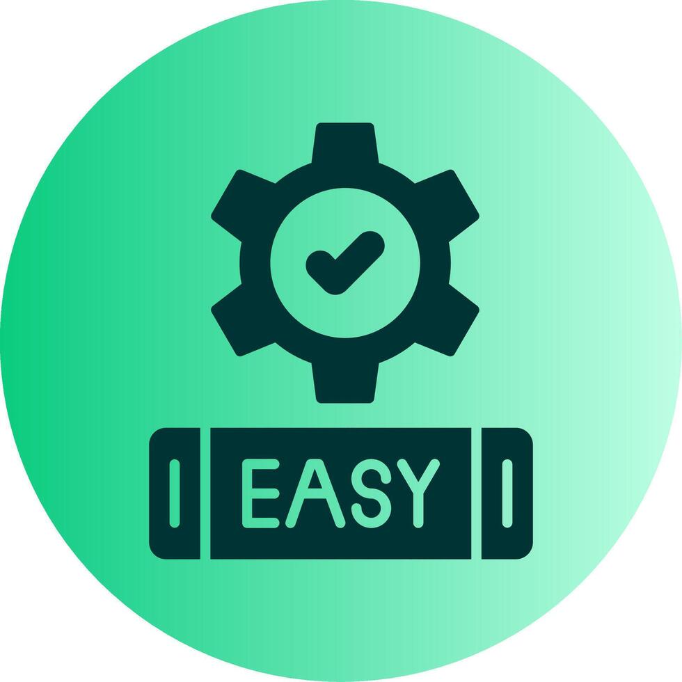 Easy Dual Tone Gradient Circle Icon vector