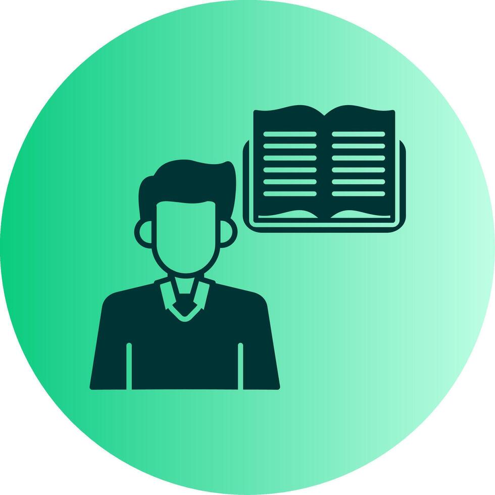 Lifelong Learning Dual Tone Gradient Circle Icon vector