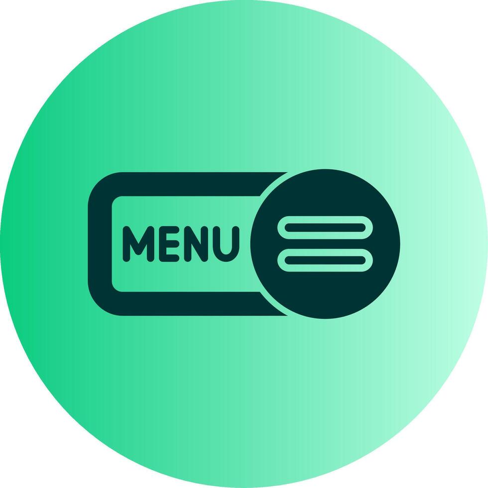 Menu Dual Tone Gradient Circle Icon vector