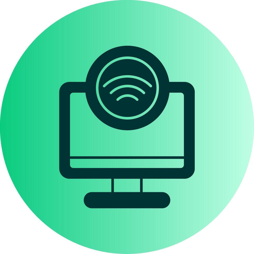 Internet Access Dual Tone Gradient Circle Icon vector