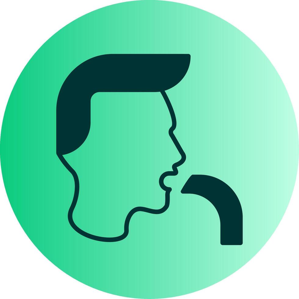 Nausea Dual Tone Gradient Circle Icon vector