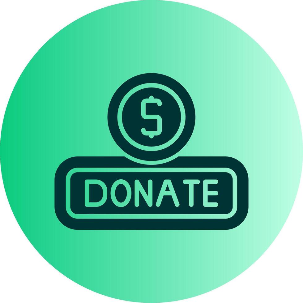 Donate Dual Tone Gradient Circle Icon vector