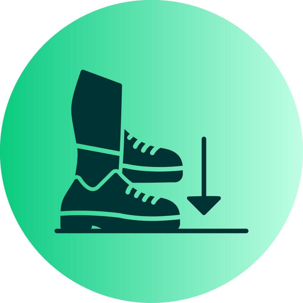 Stamp Dual Tone Gradient Circle Icon vector