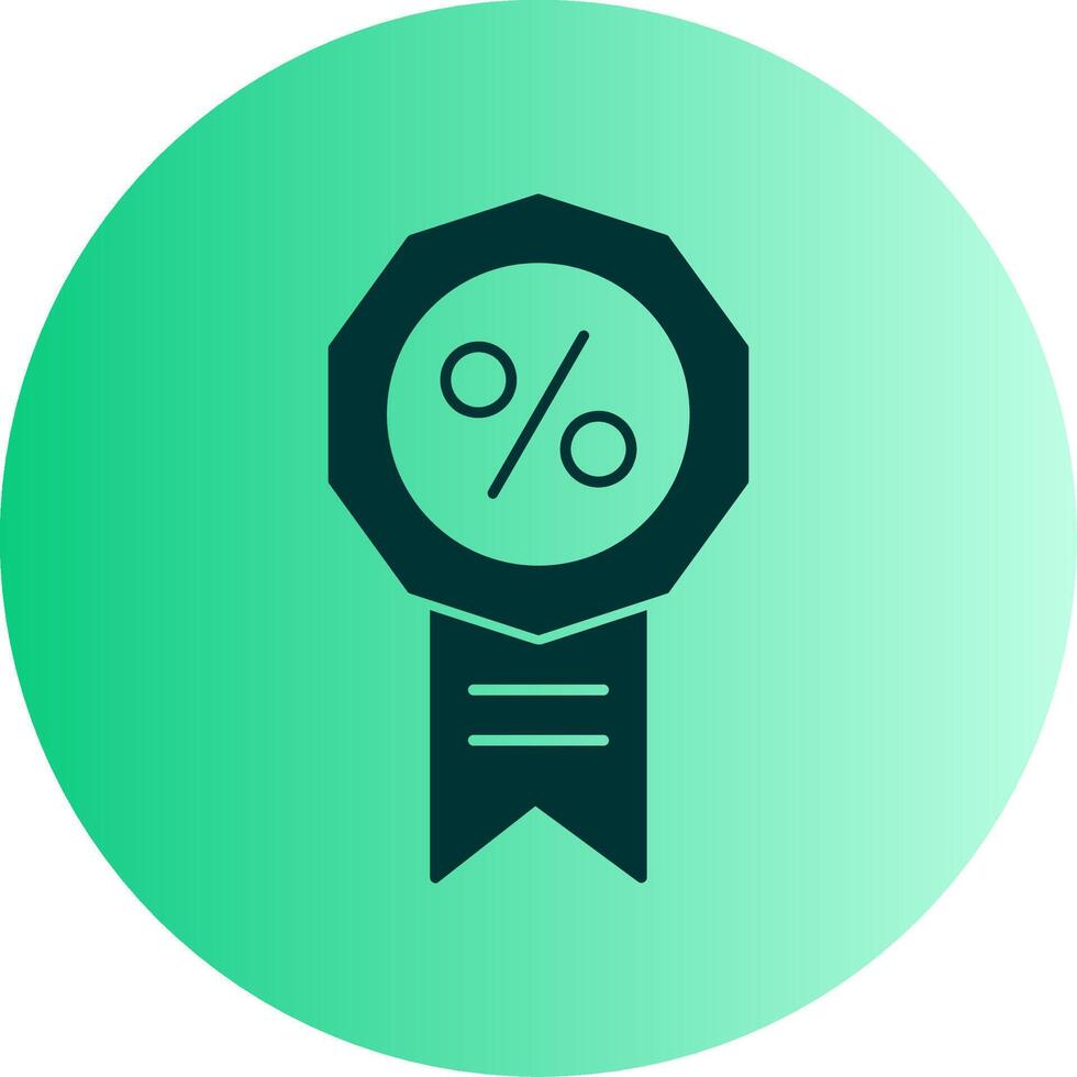 Badge Dual Tone Gradient Circle Icon vector