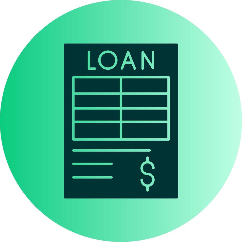 Loan Dual Tone Gradient Circle Icon vector