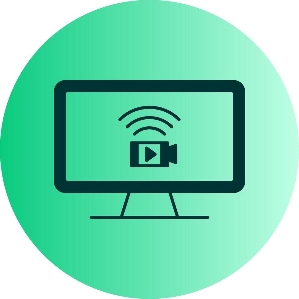 Monitoring Dual Tone Gradient Circle Icon vector