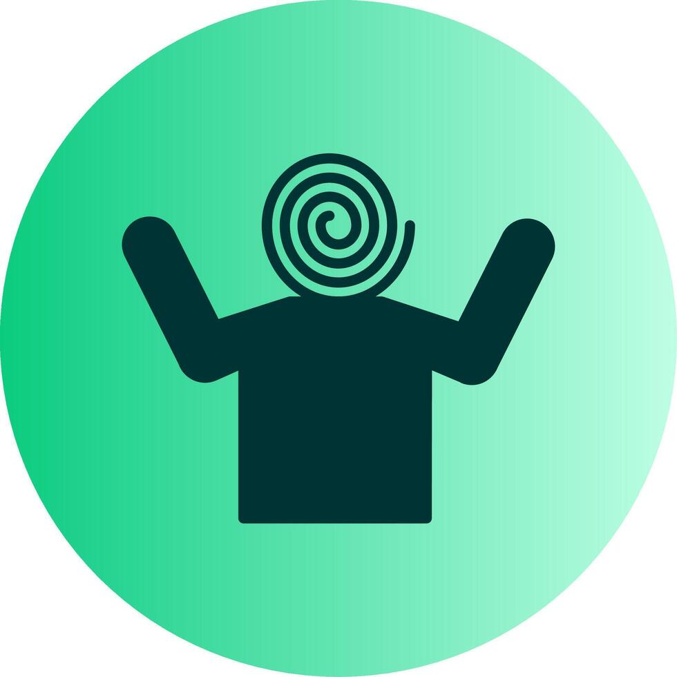 Hallucination Dual Tone Gradient Circle Icon vector