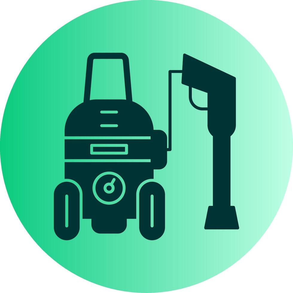 Power Wash Dual Tone Gradient Circle Icon vector