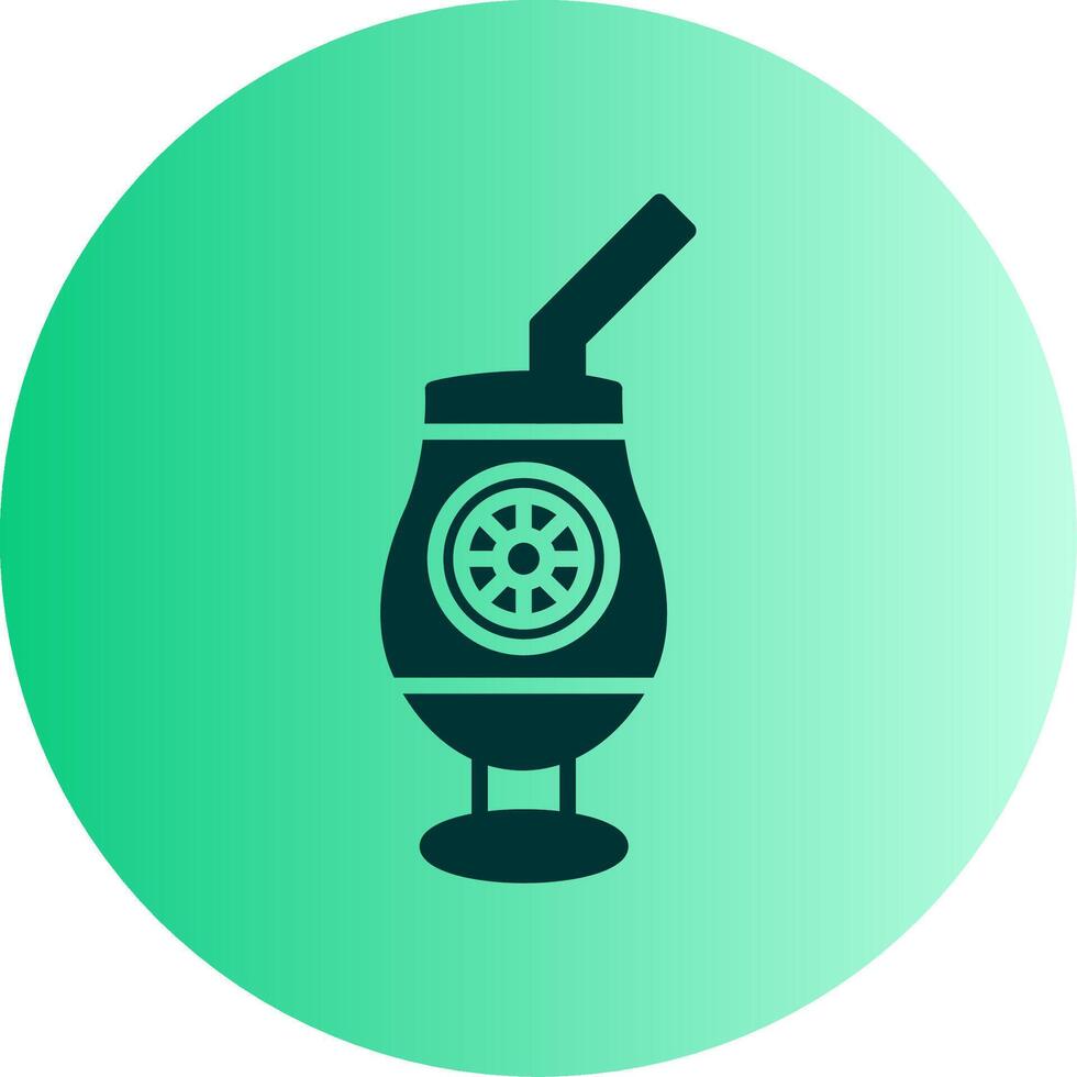 Cocktail Dual Tone Gradient Circle Icon vector