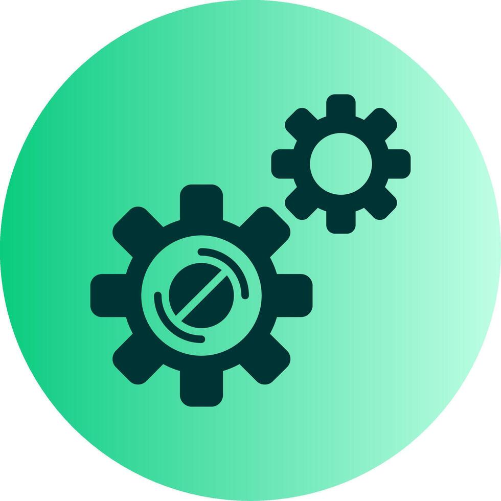 Disruption Dual Tone Gradient Circle Icon vector