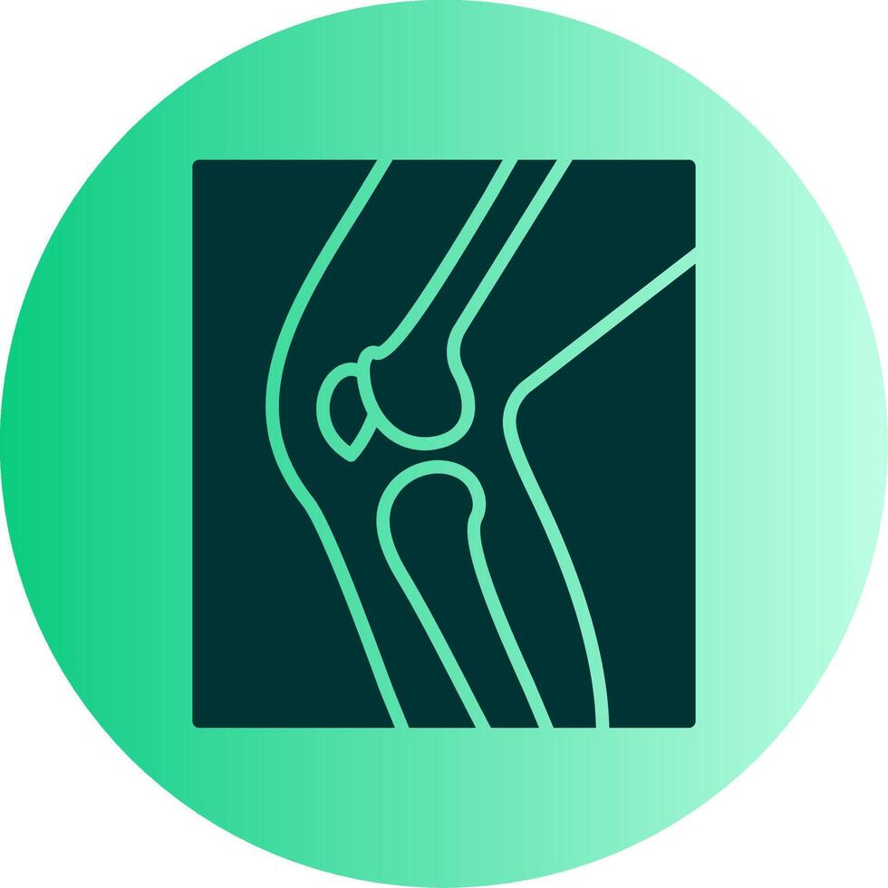 Leg X Ray Dual Tone Gradient Circle Icon vector