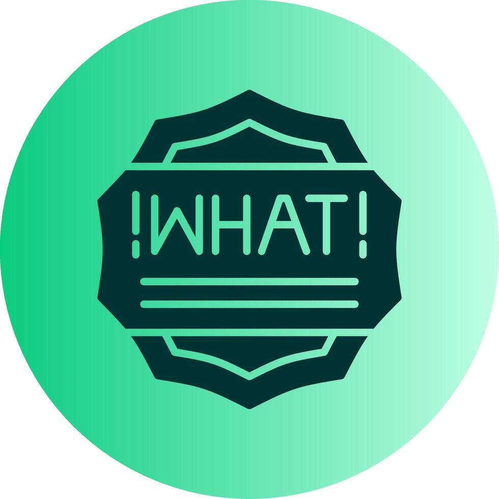 What Dual Tone Gradient Circle Icon vector