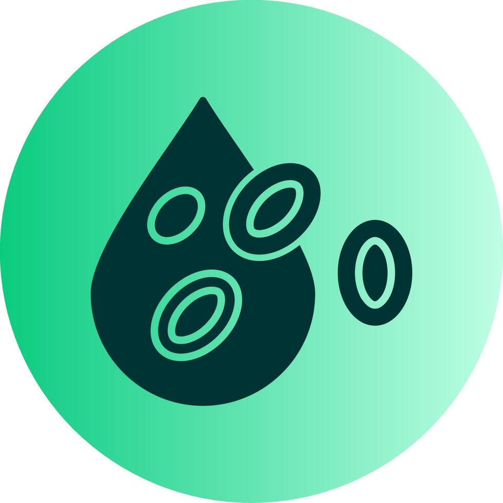 Platelet Dual Tone Gradient Circle Icon vector