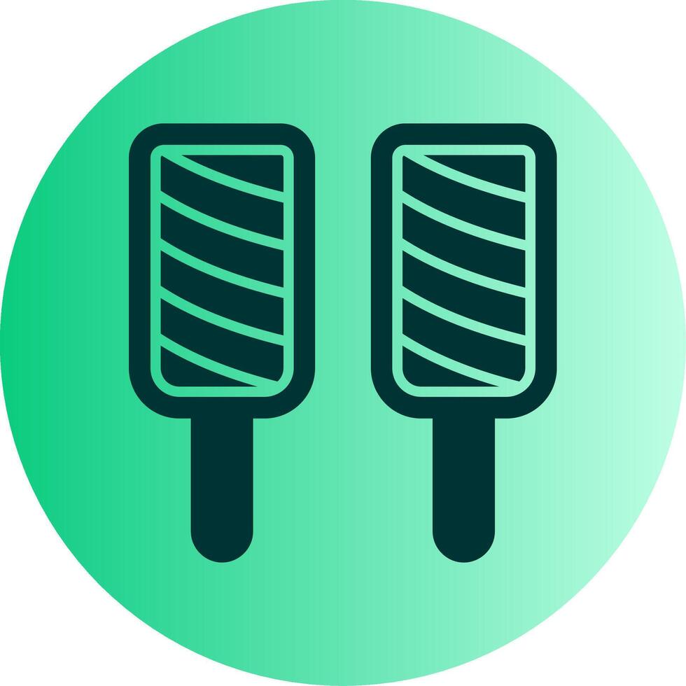 Popsicle Dual Tone Gradient Circle Icon vector