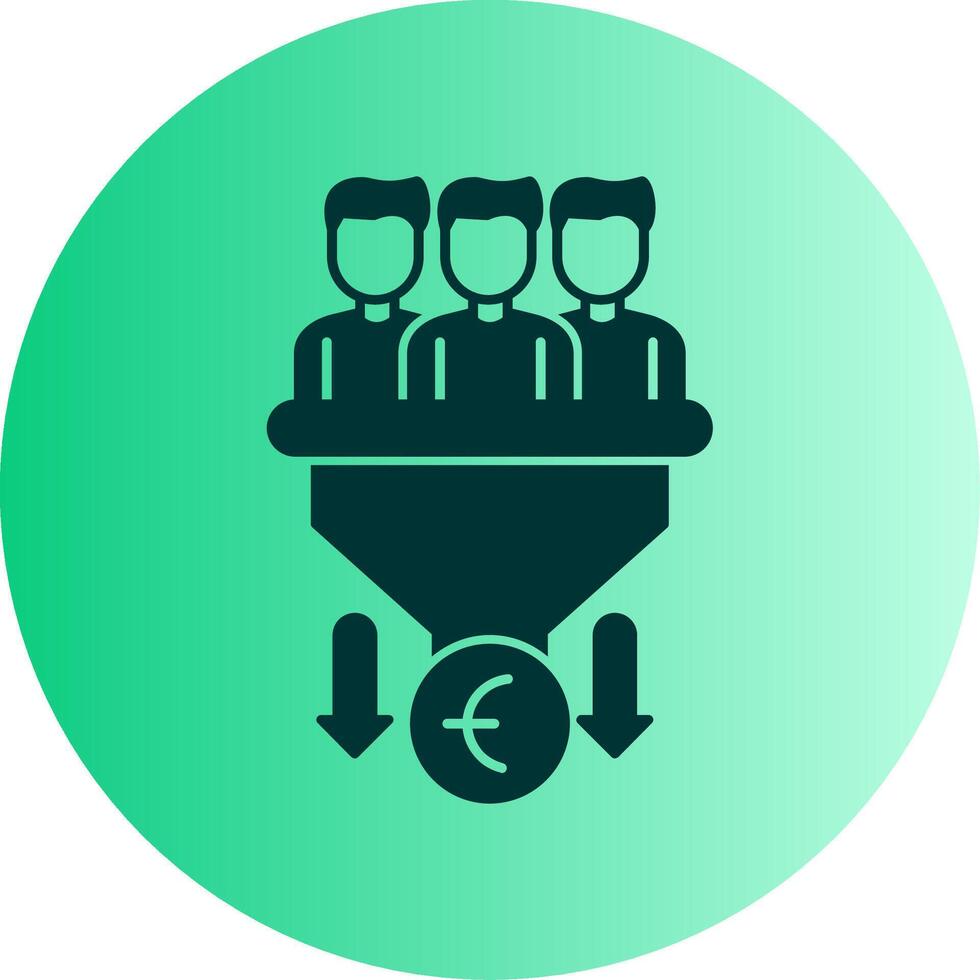 Sales PipeDual Tone Gradient Circle Dual Tone Gradient Circle Icon vector
