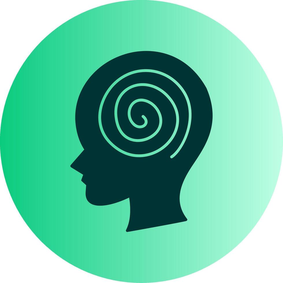 Hallucination Dual Tone Gradient Circle Icon vector