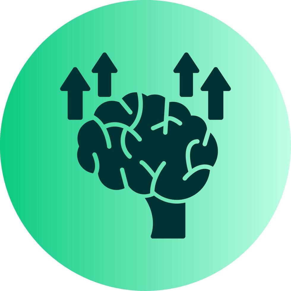 Neuroplasticity Dual Tone Gradient Circle Icon vector