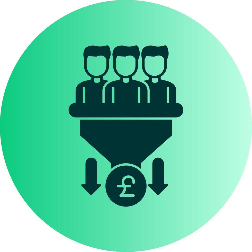 Sales PipeDual Tone Gradient Circle Dual Tone Gradient Circle Icon vector