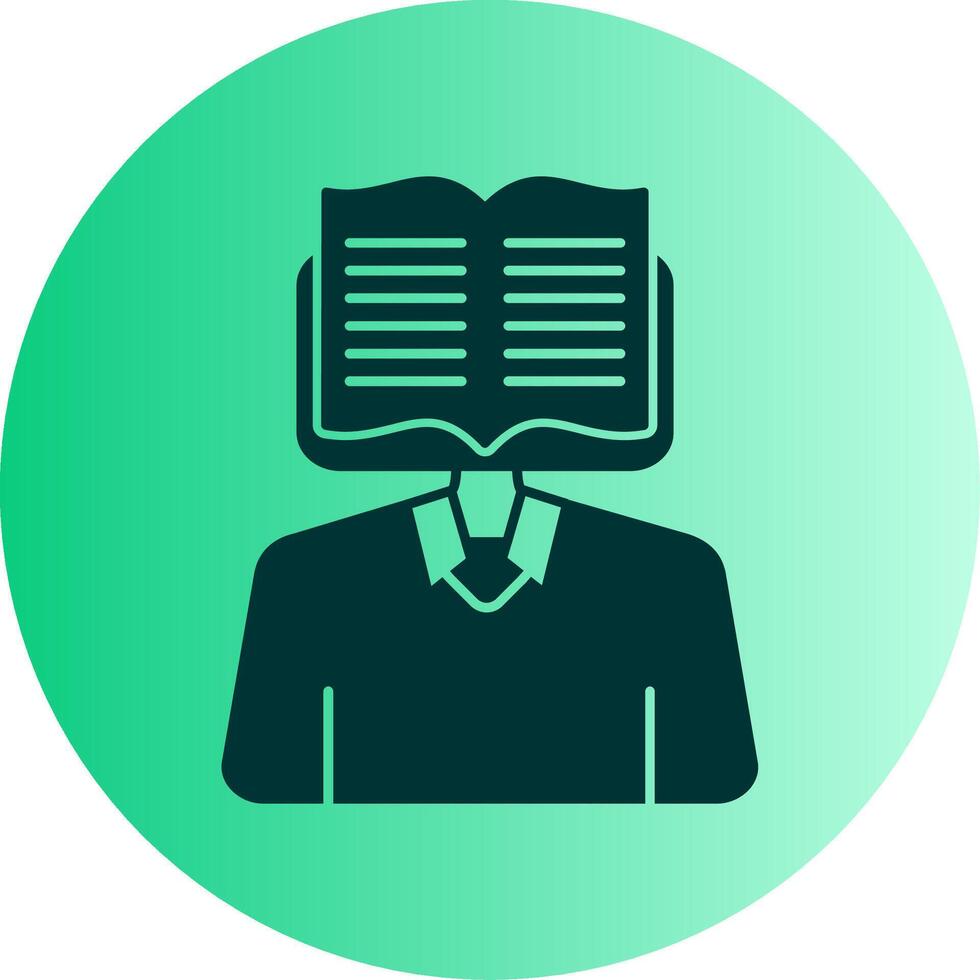 Learning Dual Tone Gradient Circle Icon vector