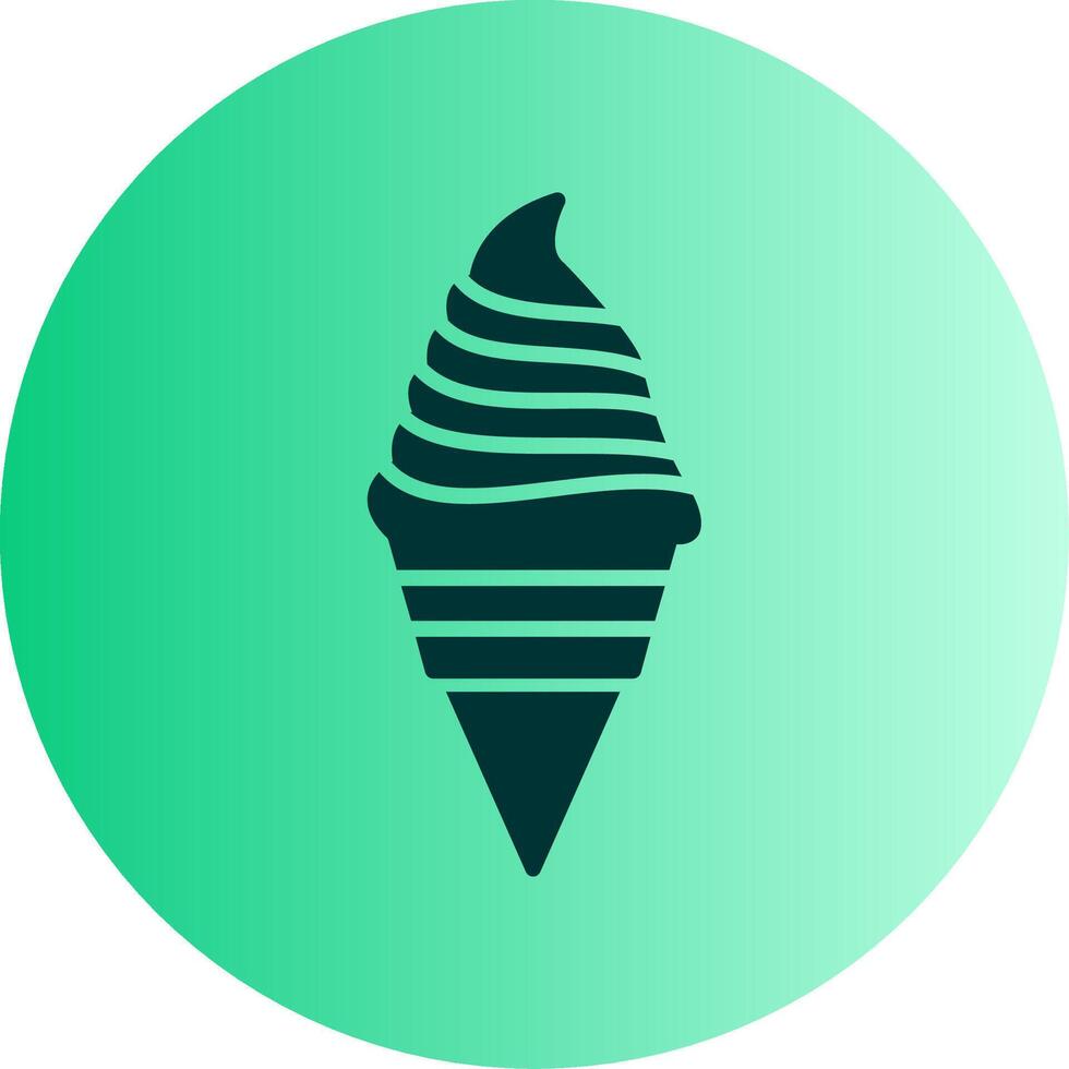 Ice Cream Dual Tone Gradient Circle Icon vector