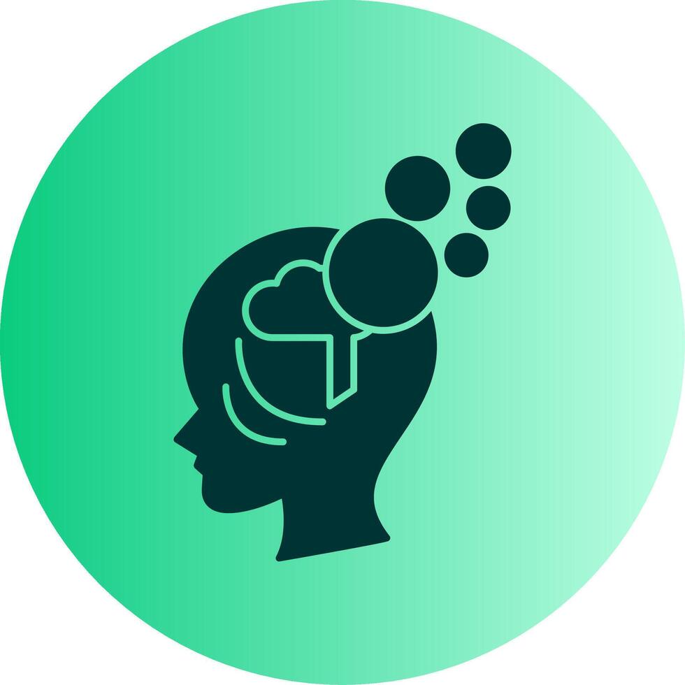 Amnesia Dual Tone Gradient Circle Icon vector