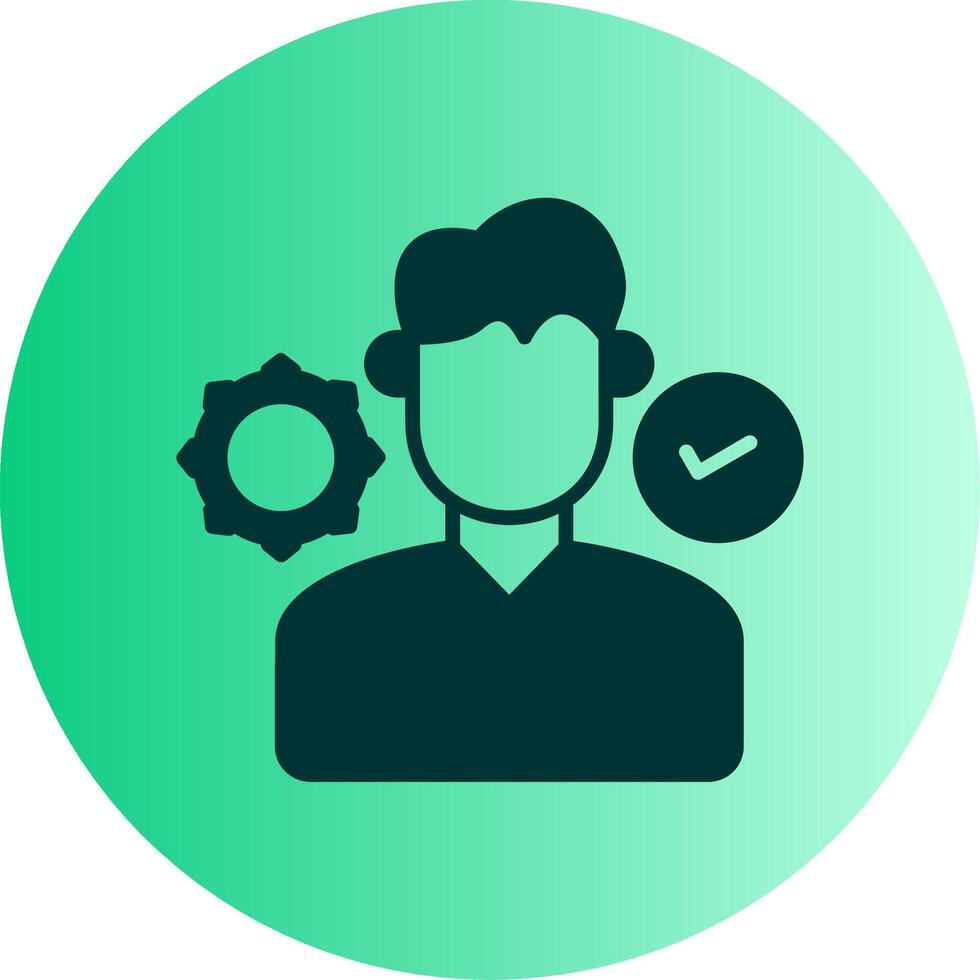 Coach Dual Tone Gradient Circle Icon vector