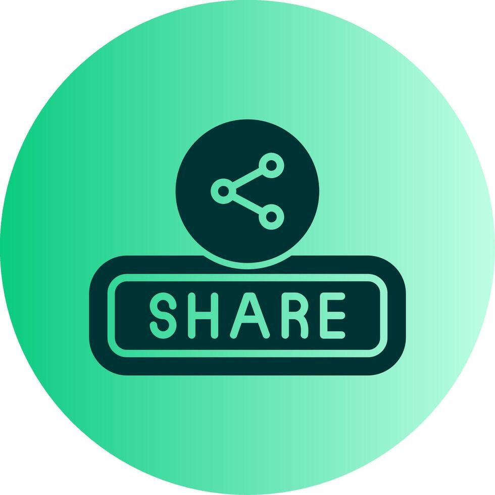 Share Dual Tone Gradient Circle Icon vector