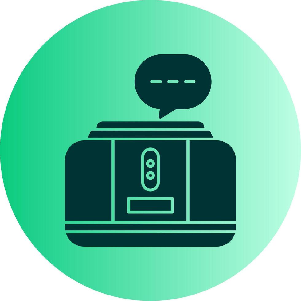 Virtual Assistant Dual Tone Gradient Circle Icon vector