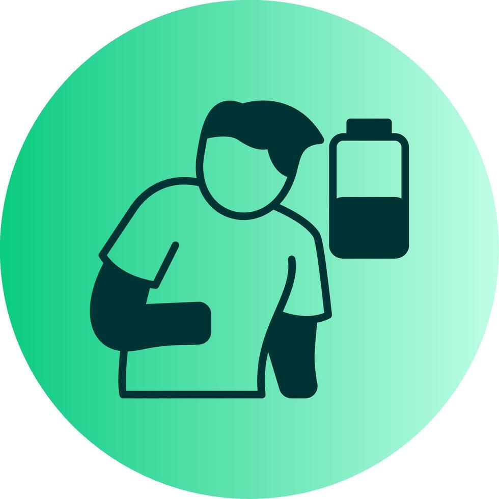 Fatigue Dual Tone Gradient Circle Icon vector