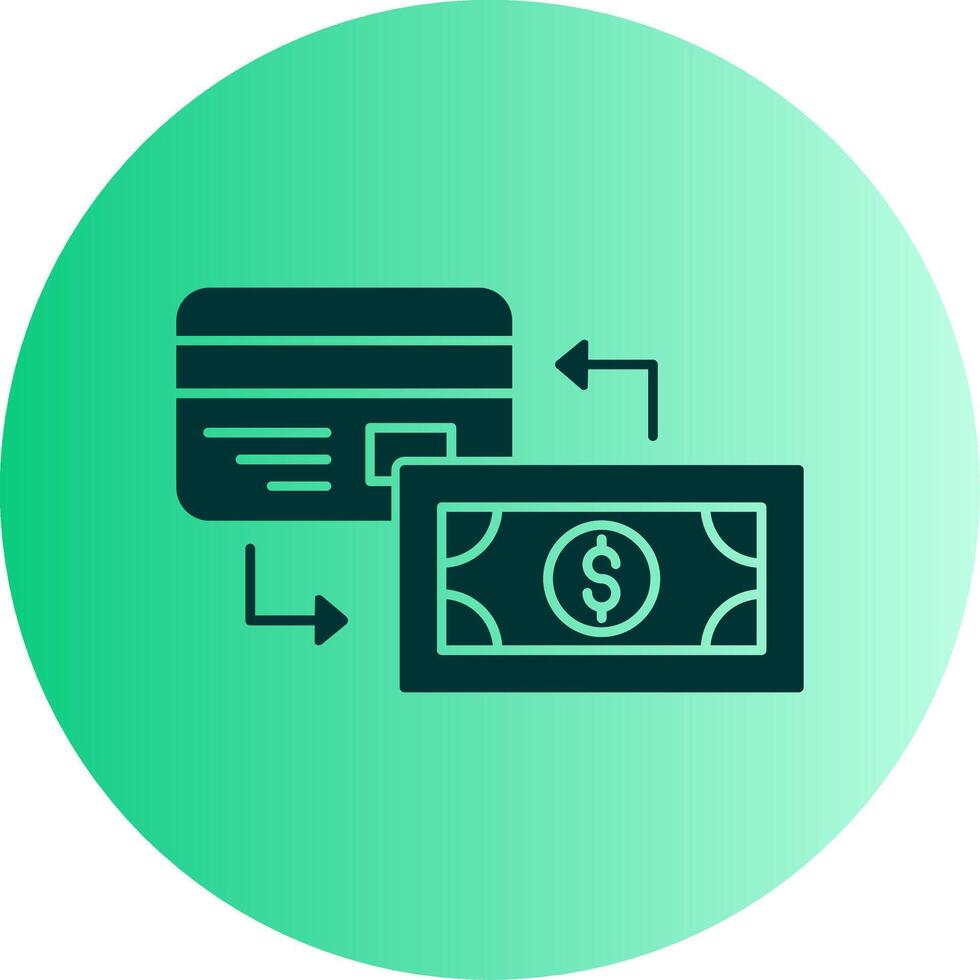 Payment Method Dual Tone Gradient Circle Icon vector