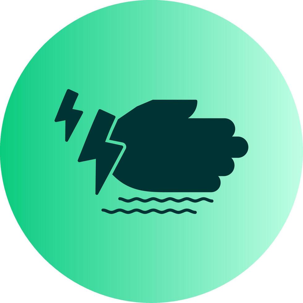 Tremor Dual Tone Gradient Circle Icon vector