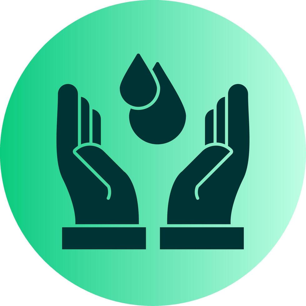 Save Water Dual Tone Gradient Circle Icon vector