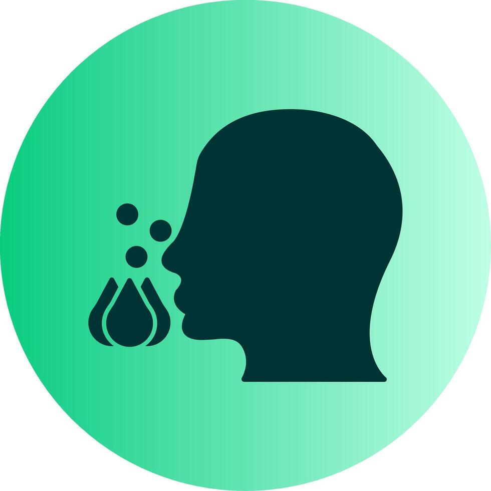 Pollen Allergy Dual Tone Gradient Circle Icon vector