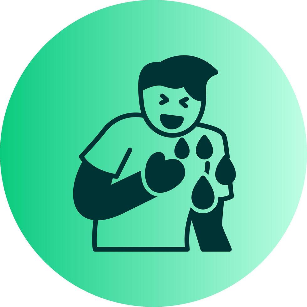 Hemoptysis Dual Tone Gradient Circle Icon vector