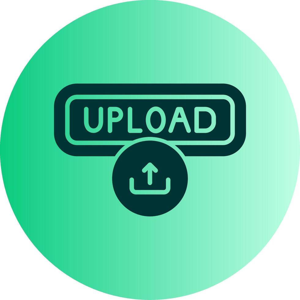 Upload Dual Tone Gradient Circle Icon vector