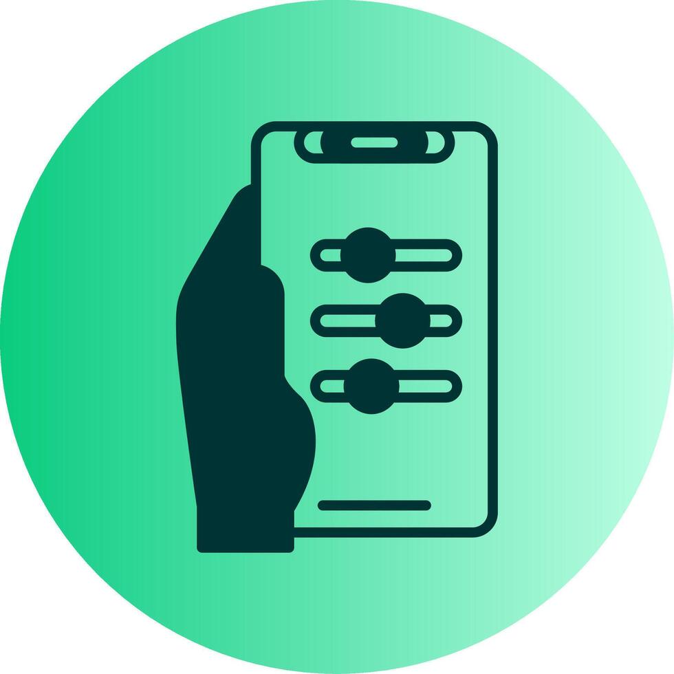 Settings Dual Tone Gradient Circle Icon vector