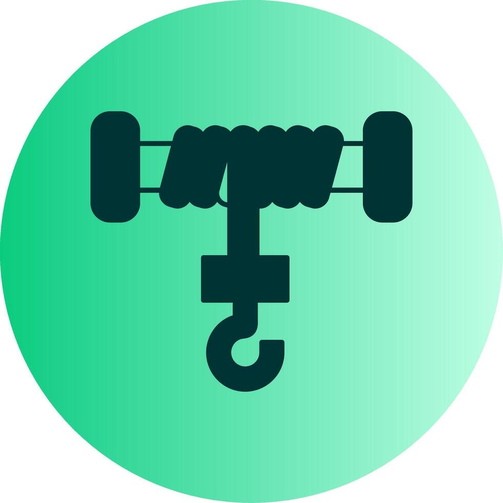Hoist Dual Tone Gradient Circle Icon vector