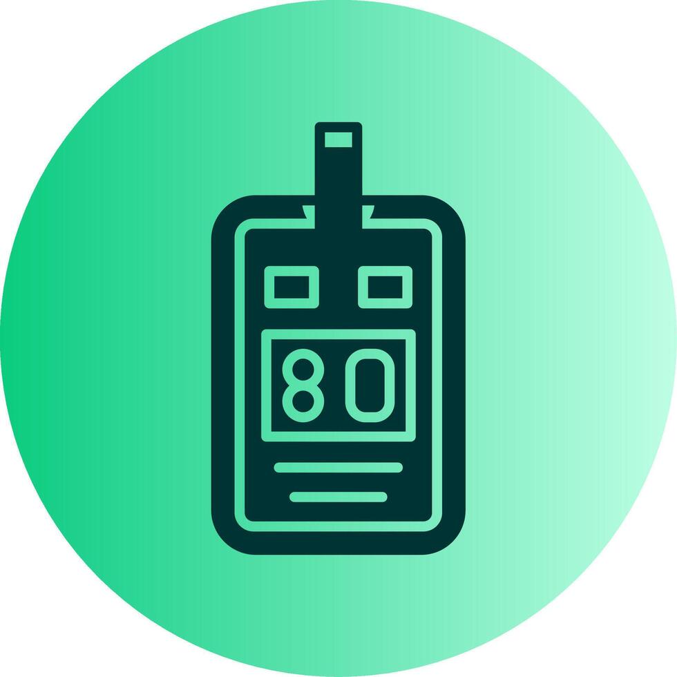 Glucose Meter Dual Tone Gradient Circle Icon vector