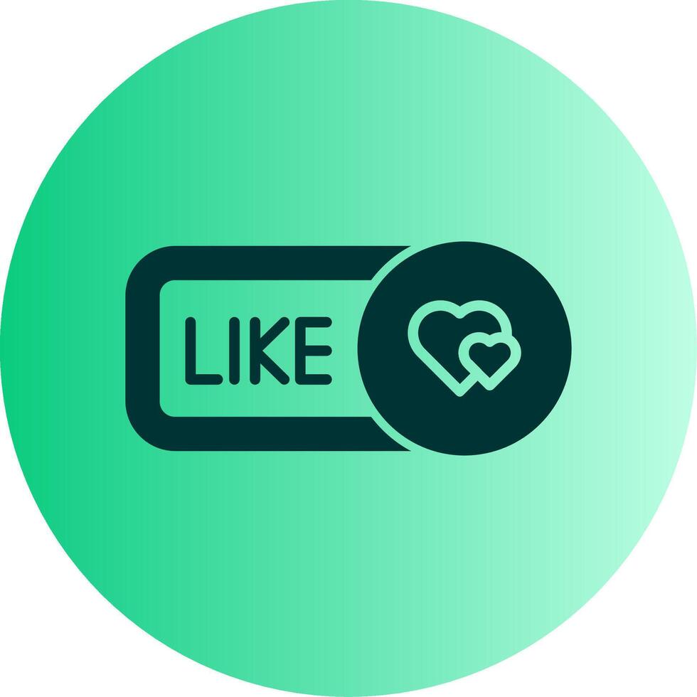 Like Dual Tone Gradient Circle Icon vector